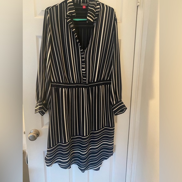 vince camuto asymmetrical dress Vince Camuto Black Shimmering Cocktail Dress main image 0